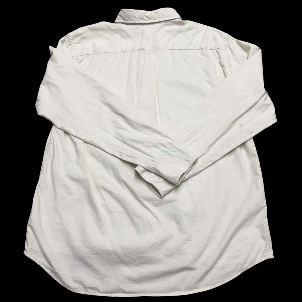 Uniqlo Men's Oxford Long-Sleeve Button-Down Shirt Cream - Picture 7 of 8